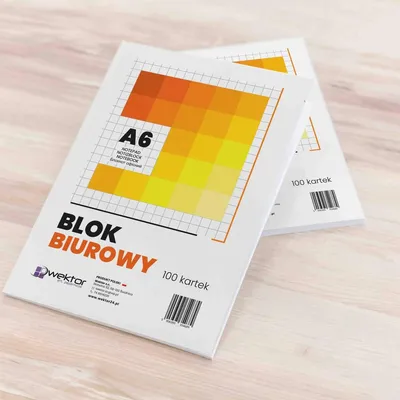 Obrázok produktu pre Kancelársky blok A6, 100 listov, kockovaný, na poznámky