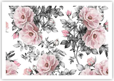 Produktbild von Poster - Poster ohne Rahmen - Blumen Blätter Pflanze Rose - 100x70 cm - Wand Bild - Wanddeko - Wandbilder - Kunstposter - Wandposter - Bilder - Kunstdruck - Wandbild - P2XAA100x70-2952