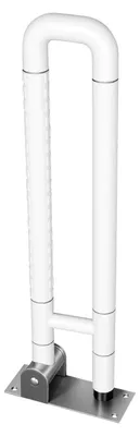 Obrázek produktu pro Madlo do koupelny – výklopné madlo o 90 stupňů – montáž na zeď – protiskluzové – 60 cm – nosnost až 226 kg – vhodné pro seniory a osoby se zdravotním postižením – bílá barva