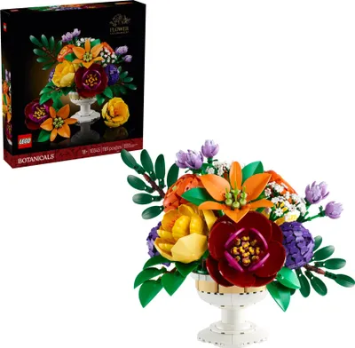 Produktbild von Lego Botanicals 10345 Blumenarrangement und Vase als Geschenk 1161 Elemente