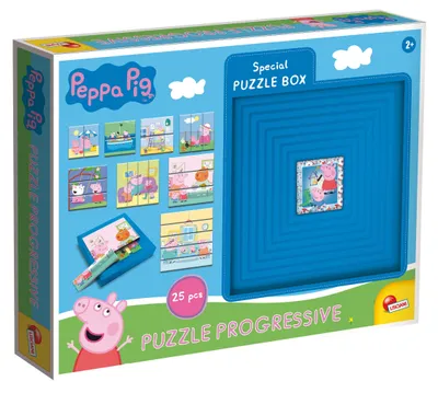 Obrázek produktu pro 8 progressive Puzzles – Peppa Pig – mit selbstkoordinierender Box – LISCIANI