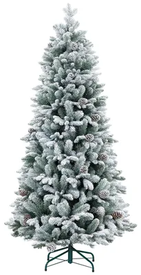 Produktbild von HOMCOM Künstlicher Weihnachtsbaum, 183 cm Christbaum mit 1489 Spitzen, Grün