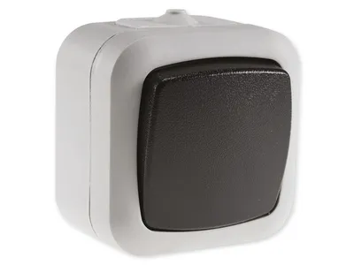 Produktbild von ChiliTec 20467 Feuchtraum Wechsel-Schalter, IP44 250V/ 10A, inkl. AP-Rahmen, grau