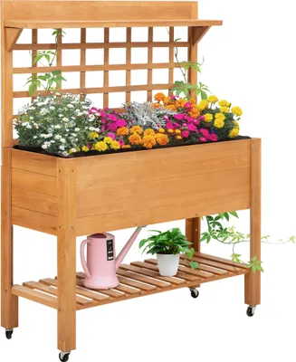 Produktbild von Outsunny Hochbeet Pflanztisch Blumentisch Gärtnertisch Gewächshaus Balkon
