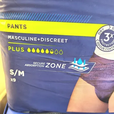 Image de TENA Men Active Fit - Sous-vêtements jetables pour l'incontinence, taille S/M, absorbants et confortables,