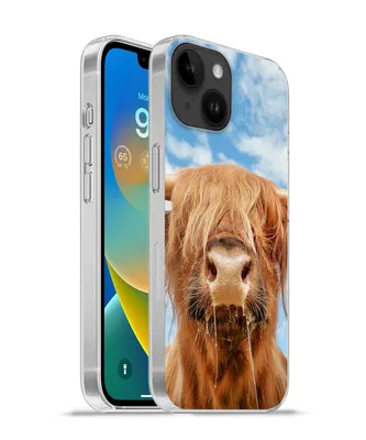 Produktbild von MuchoWow® Handyhülle Schutzhülle Hülle für Apple iPhone 14 - Softcase Schottischer Highlander - Wolke - Tiere Silikon Softcase Handy Hülle - Mobiltelefonhülle