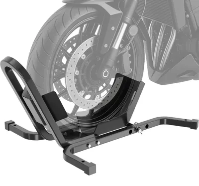 Produktbild von XPOtool Motorradständer für 17-21", 60-120 mm Vorderrad, einstellbare Motorradwippe aus Stahl, als Transportständer und Montageständer