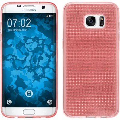 Produktbild von PhoneNatic Case kompatibel mit Samsung Galaxy S7 Edge - rosa Silikon Hülle Iced Cover