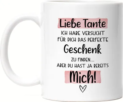 Produktbild von Tante Geschenk Tasse Mit Spruch Tanti Geschenkidee Geburtstag Nichte Neffe Humor