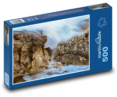 Produktbild von Puzzle 500 Küste - Wasser und Felsen - martinpuzzle