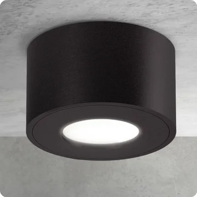 Produktbild von SSC-LUXon CELI-1 LED Strahler Aufbau flach IP44 Schutz für Bad & Außen inkl. LED Leuchtmittel 230V - Spot schwarz 4W neutralweiß