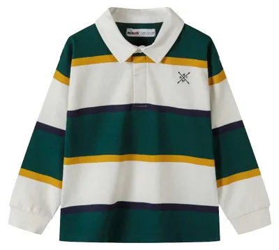 Produktbild von Minoti - Poloshirt für Jungen, Mit Kragen, Langärmlig MN196 (116) (Grün)