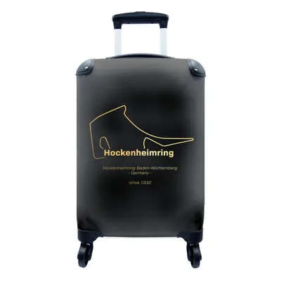 Produktbild von MuchoWow® Koffer Handgepäck Trolley Rollkoffer Kleine Reisekoffer mit 4 Rollen - Deutschland - Formel 1 - Rennstrecke - Cabin Size < 55x40x23 cm & 55x40x20 cm - Fotokoffer - Kabinenkoffer - Boardgepäck - Reise-Box - Reisekoffer - Reisegepäck - Koffer mit Bild - Trolley für Kinder