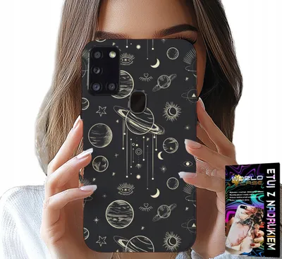 Zdjęcie produktu dla Etui Do Samsung Galaxy A21S - Kosmos Planety Gwiazdy Księżyc + Szkło