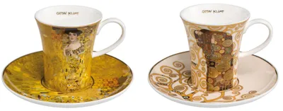 Produktbild von 2er Set Gustav Klimt Espressotassen Adele Bloch-Bauer + Die Erfüllung Goebel