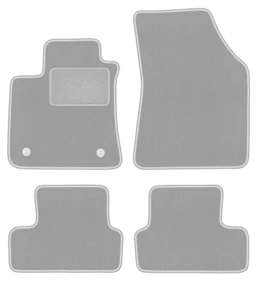 Productafbeelding van Velours automatten voor Renault Megane IV vanaf 2015 (coupé/liftback/stationwagen/stationwagen) – 4-delig, grijs, op maat – Wielganizator OSLO