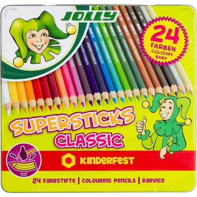 Produktbild von JOLLY Superstick kinderfest CLASSIC sort., 24er 3D-Metalletui