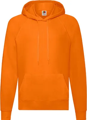 Produktbild von Fruit of the Loom 62-140-0 | Lightweight Hooded Herren Sweatshirt mit Kaputze - Farbe: Orange - Größe: S