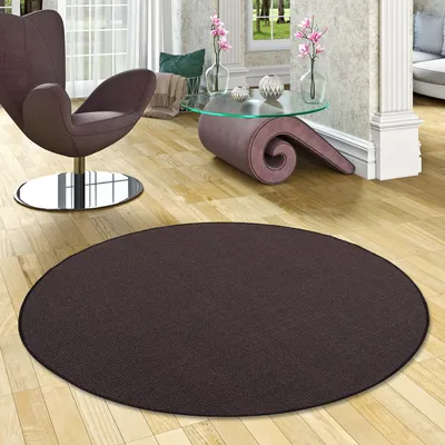 Produktbild von Sisal Natur Teppich Astra Schwarz Rund, Größe:200 cm Rund