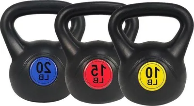 Produktbild von Famanu Kettlebell Set 3-teilig - 45 kg, verstellbar, mehrfarbig