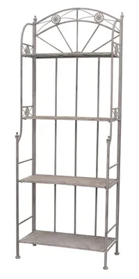 Produktbild von Metallregal - Regal mit 4 Böden in Antik grau