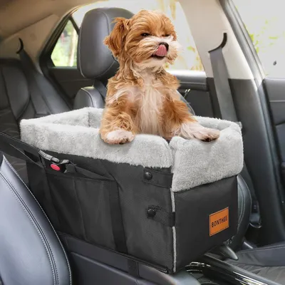 Immagine prodotto di BONTHEE seggiolino per cani di piccola taglia per auto booster lavabile pieghevole per animali domestici fino a 9 kg