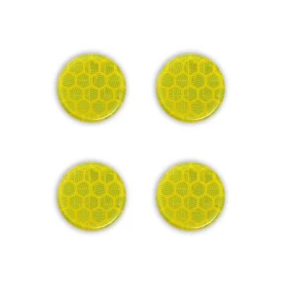 Produktbild von Reflektierende 3D-Sticker für Oval Motorrad Gelb 2 Stk