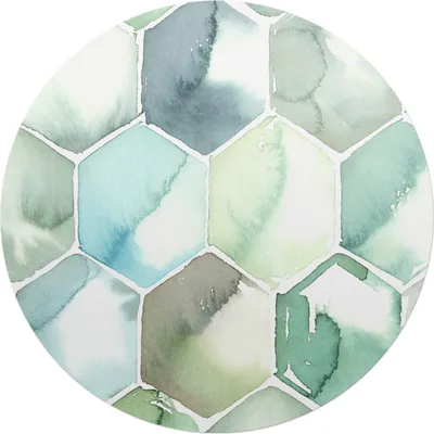 Produktbild von Aquarellmosaik – Bodenschutzmatte – Stuhlunterlage – Bürostuhlmatte – Rutschfeste Bodenmatte – Schutzmatte für Hartboden – fi 100 cm