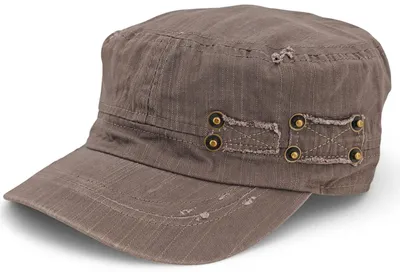 Produktbild von styleBREAKER Uni Military Cap im Destroyed Vintage Look | verstellbares Army Cap aus Baumwolle | Used Look Schirmmütze für Herren und Damen