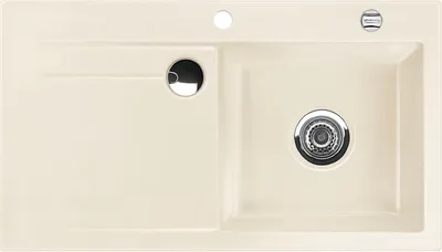 Produktbild von Spüle KeraDomo STEMA 90 in MAGNOLIE Becken rechts mit Excenterbedienung