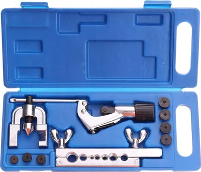 Produktbild von LUXTOM | Bremsleitung Bördelgerät, 10tlg, Für Hydraulische Kfz-Bremssysteme, Werkzeugsatz zum Aufweiten, Bördelwerkzeug Set, Rohrbördelwerkzeug