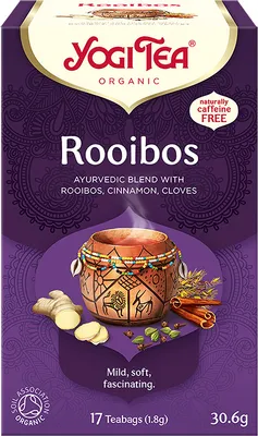 Zdjęcie produktu dla HERBATKA ROOIBOS Z CYNAMONEM I GOŹDZIKAMI(17 x 1,8 g) 30,6 g - YOGI TEA