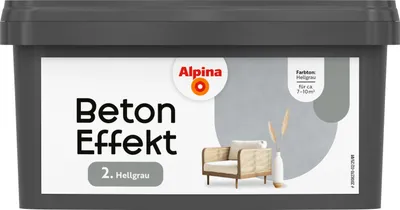 Produktbild von Alpina Effektfarbe Beton Effekt Hellgrau 1L