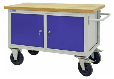 Produktbild von ADB Werkbank lichtgrau, lichtblau 130,0 x 60,0 x 82,7 cm