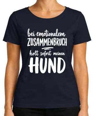 Imagen del producto de Camiseta para mujer con estampado "Statement Sarkasmus" (declaración sarcástica), color azul marino, talla XL