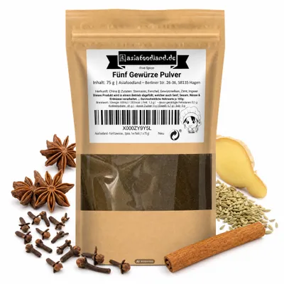 Produktbild von Asiafoodland - Fünf Gewürze Pulver - Five Spice - 75g