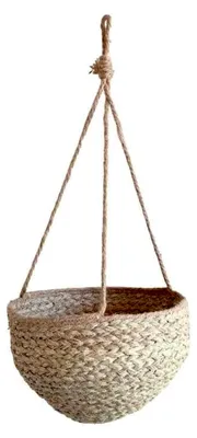 Produktbild von Korb geflochten zum Aufhängen 30 cm Blumenampel Aufbewahrung Deko