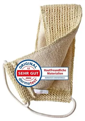 Zdjęcie produktu dla Masażer do ciała dwustronny - wykonany z naturalnego sizalu i bawełny - ergonomiczny design - zapewnia relaksujący masaż