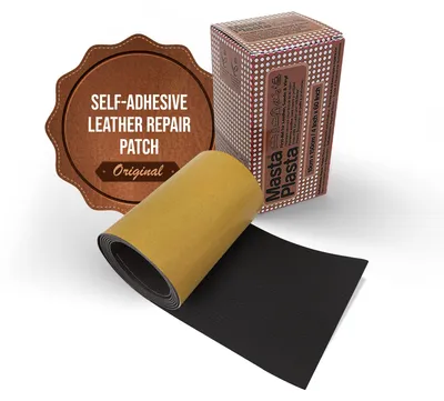 Productafbeelding van Originele zelfklevende lederen reparatiepatchtape, zwart, 150 x 10 cm