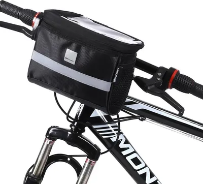 Produktbild von Wozinsky Fahrradlenkertasche mit Handytasche 2l schwarz (WBB12BK)