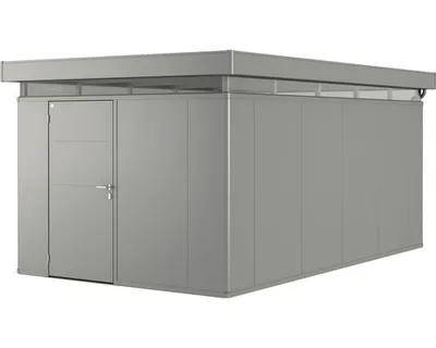 Obrázok produktu pre Plechový záhradný domček Biohort CasaNova 3x5 levé dvere 300x500 cm sivý kremeň metalický