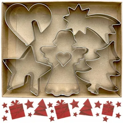 Image de EkoForemki Lot de 5 emporte-pièces à biscuits et pain d'épices