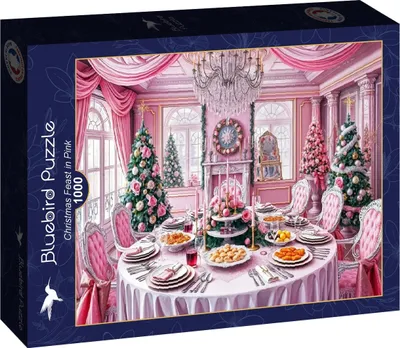 Zdjęcie produktu dla Puzzle świąteczne Bluebird w kolorze różowym - 1000 elementów