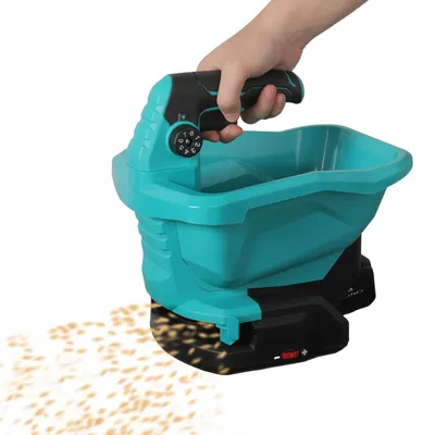 Immagine prodotto di Spandiconcime e seminatrice elettrica - Modello manuale da 3,3 litri - 2200 giri/min - Per batteria da 18 V - Senza batteria - Spina di tipo europeo