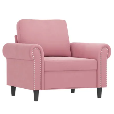 Image de Fauteuil Rose 60 cm Velours