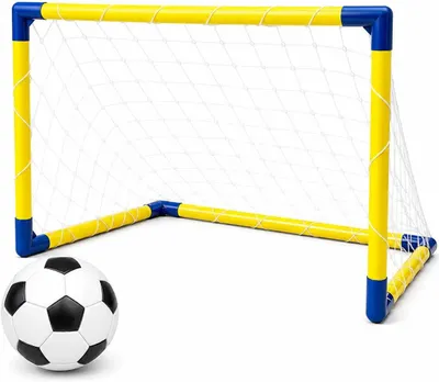 Produktbild von Fußballtor Garten mit Netz und Ball – Tragbares Fußballtor für Kinder & Erwachsene – Einfacher Aufbau