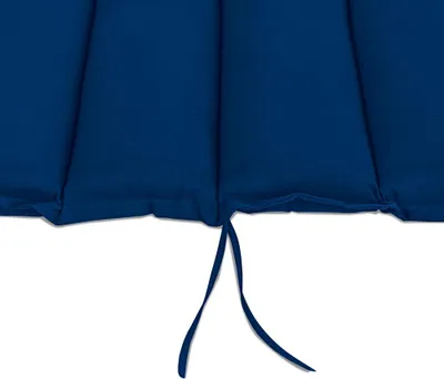Image de Detex Coussin pour chaise longue bleue rembourré 7 cm d'épaisseur oreiller inclus avec sangles Coussin pour bain de soleil