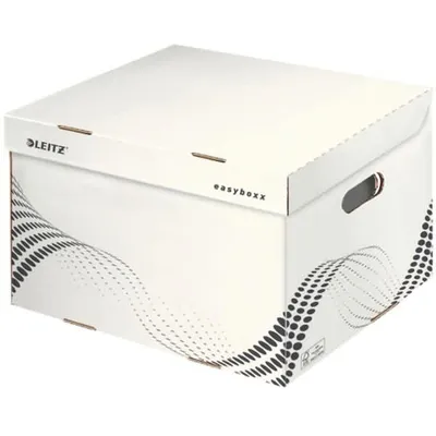 Produktbild von Leitz 6137-00-00 6137 Archiv Container easyboxx L - Wellpappe (RC), Tragkraft 17 kg, weiß