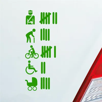 Produktbild von Auto Aufkleber Strichliste Tally List Tuning 15x6 cm Hellgrün Sticker Heckscheibenaufkleber