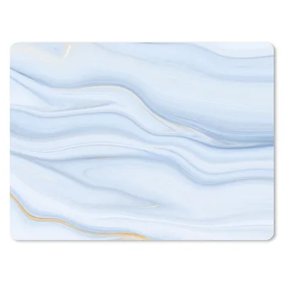 Produktbild von MuchoWow® Mauspad Mousepad Marmor - Welle - Blau - Muster - Marmoroptik - Pastell 23x19 cm - Mousepads - Maus Mat - Pad - Mausunterlage - Schreibtischunterlage - Mauspad